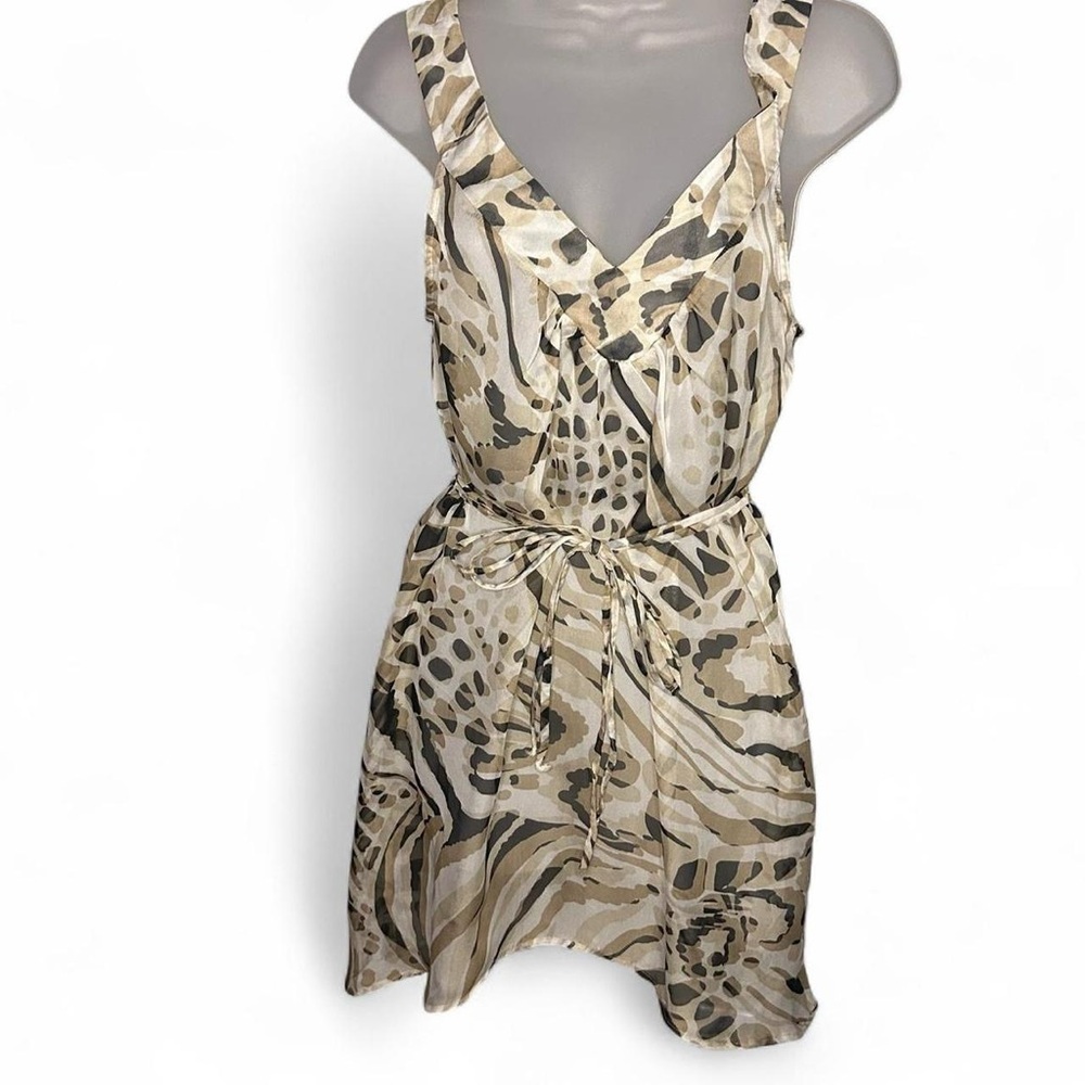 Stylish Animal Print Tunic Top